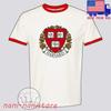 Uomini dell'Università di Harvard#039;T-shirt Unisex Ringer Rossa Taglia S3XL