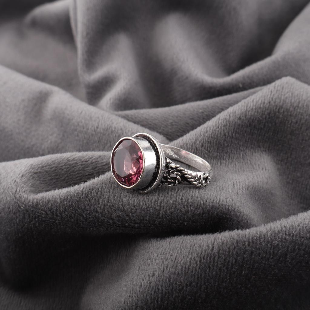 Rhodolite Gemstone, Handmade Silver Jewelry, 925 Solid Sterling Silver Ring, Gorgeous Silver Ring For Wedding Gift