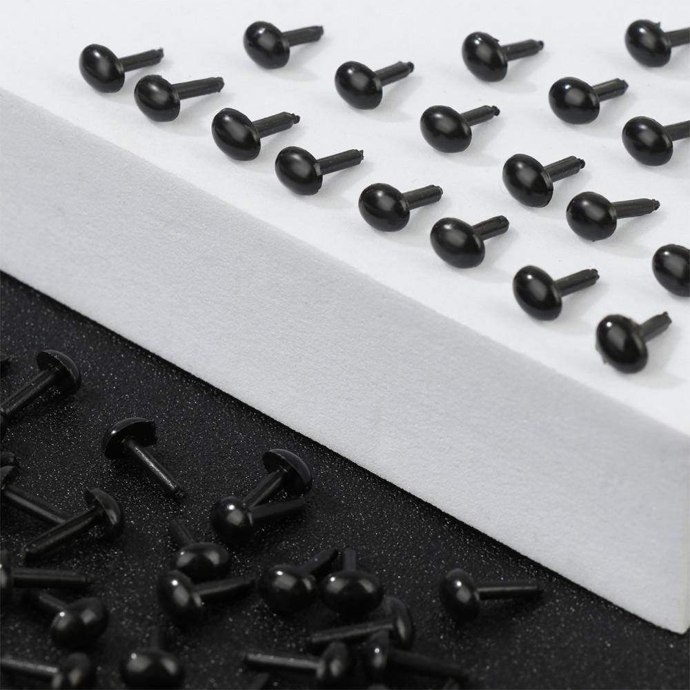 100Pcs/Bag Safety Oval Nose for Teddy Dog 4X5MM/5X7MM DIY Black Plastic Stuffed Doll Eyes  Doll Eyes Safety Oval Nose