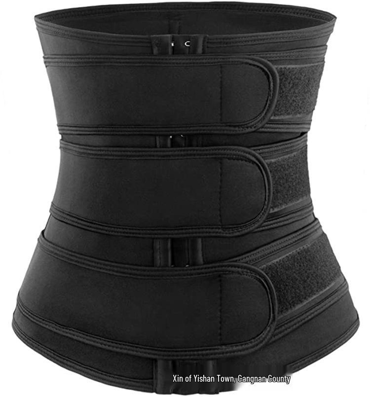 Adjustable Waist Cincher: Three-Row Buckle Tummy Control Belt with Back Support