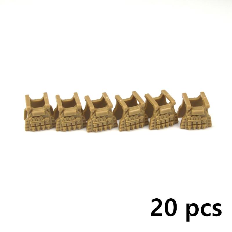 

MOC Военный спецназ, оружие WW2, игрушки, пистолет, мешок с песком, пушка, арсенал, строительные блоки, фигурки, оборудование, кирпичи, игрушки для детей Carapace 02