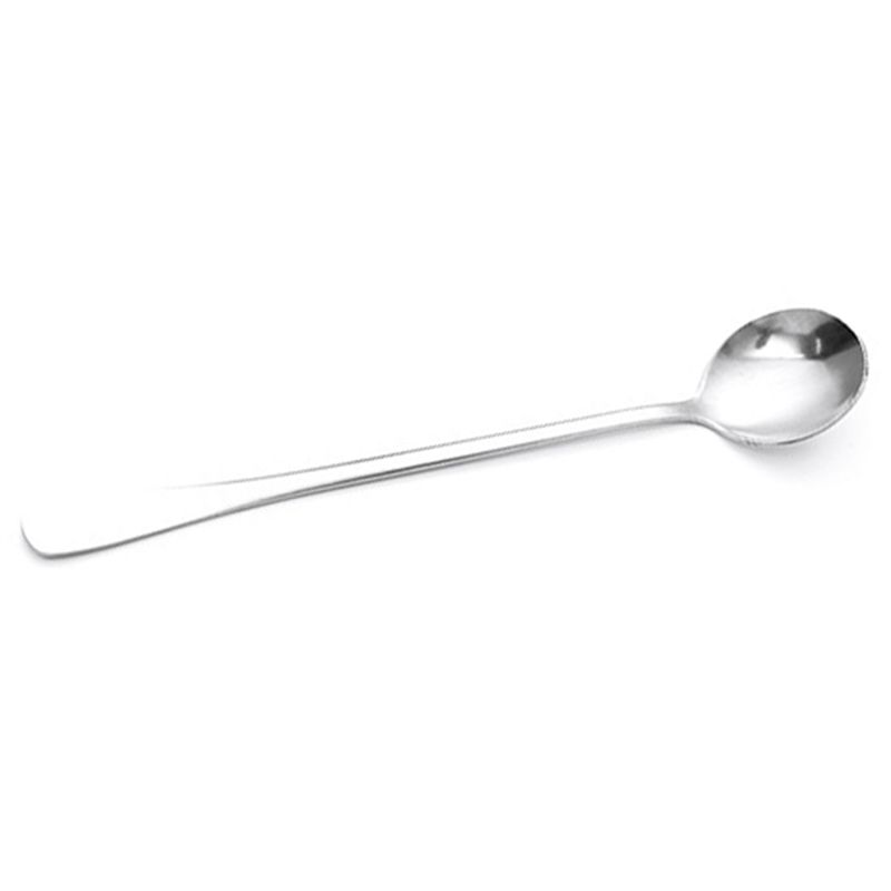 ABWR-New 2Pc Long Handle Stainless Steel Tea Coffee Spoon Cocktail Ice Cream Spoon Spoons Cutlery Round Head