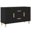 VidaXL Buffet chêne noir 100x36x60 cm bois d'ingénierie, meuble de rangement, meuble de rangement de cuisine, meuble de 862094