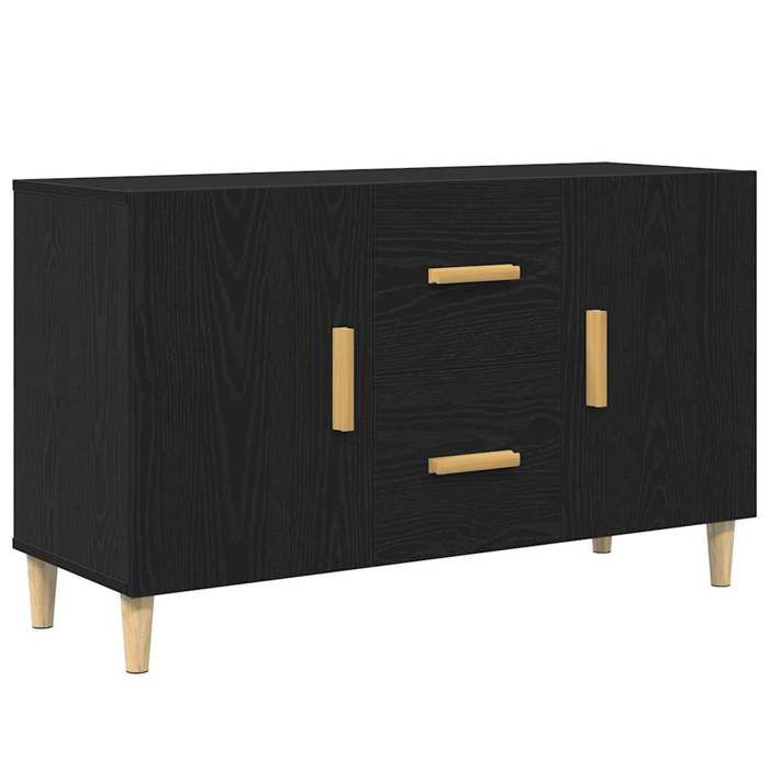 VidaXL Buffet chêne noir 100x36x60 cm bois d'ingénierie, meuble de rangement, meuble de rangement de cuisine, meuble de 862094