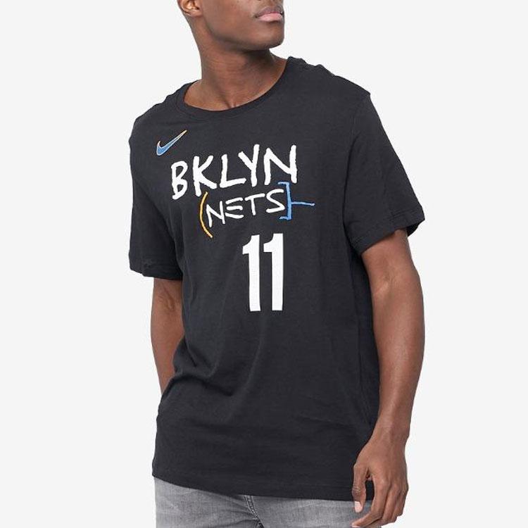 Nike Basketball Sports Short Sleeve T-shirt SW Fan Edition Nets Irving No. 11 Men Tops Black Ct9420-013