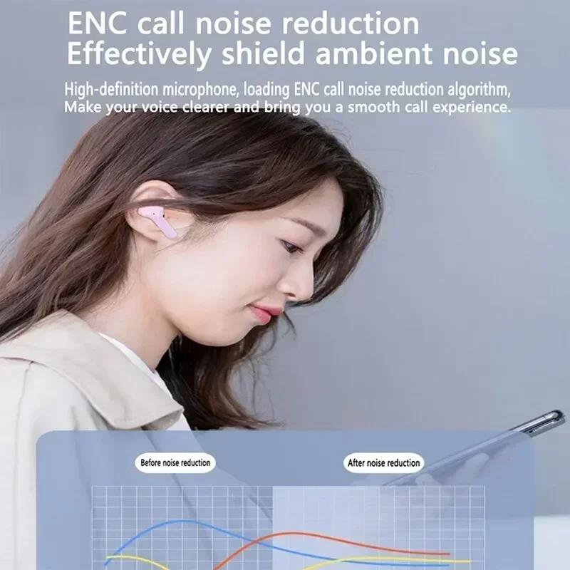 Air-31 Wireless Bluetooth Headset Transparent ENC Power Digital Display Stereo Sound Earphones for all smartphone