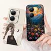 For Xiaomi Poco M6 5G Case Cover Silicone Luxury Fashion Flowers Kawaii Cute Cat Shockproof Phone Case 23128PC33I