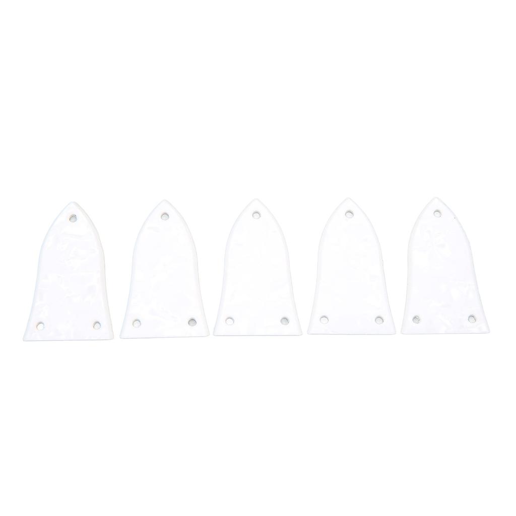 5Pcs White Guitar Truss Rod Cover Set 3 Hole Plastic Electric Guitar Bass Truss Rod Cover Plate Kit