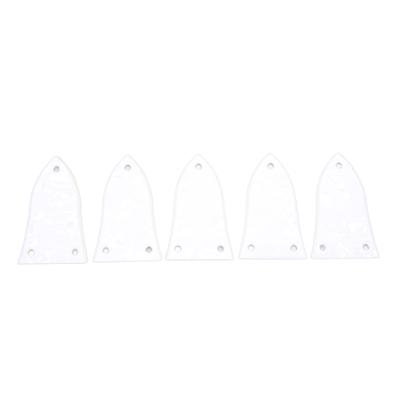 5 Stück Weiß Gitarre Truss Rod Abdeckung Set 3 Loch Kunststoff E-Gitarre Bass Truss Rod Abdeckplatte Kit