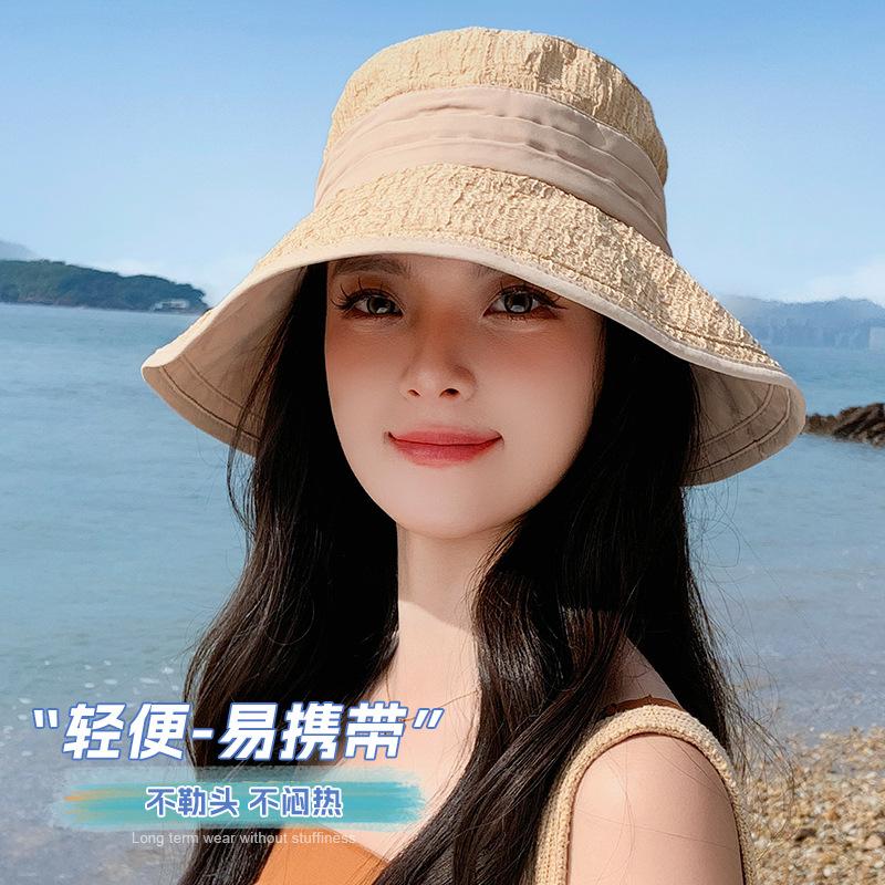 Hat Women's Spring and Autumn Summer Sunshade Sun Hat Fashion Bow Bucket Hat
