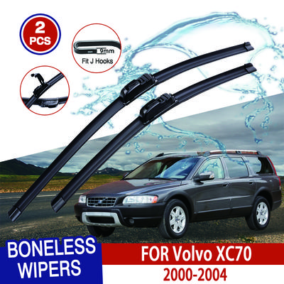Per Volvo XC70 2000-2004 Tergicristalli per Auto Tipo U Gomma Morbida Senza Telaio Senza Supporto Tergicristalli per Auto 24"+21"