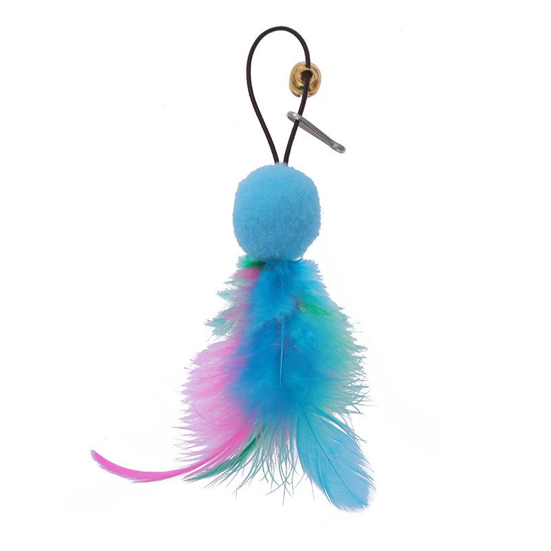 Cat Teaser Feather Toy: Long Rod, Bite-Resistant, Self-Entertainment for Kittens and Cats