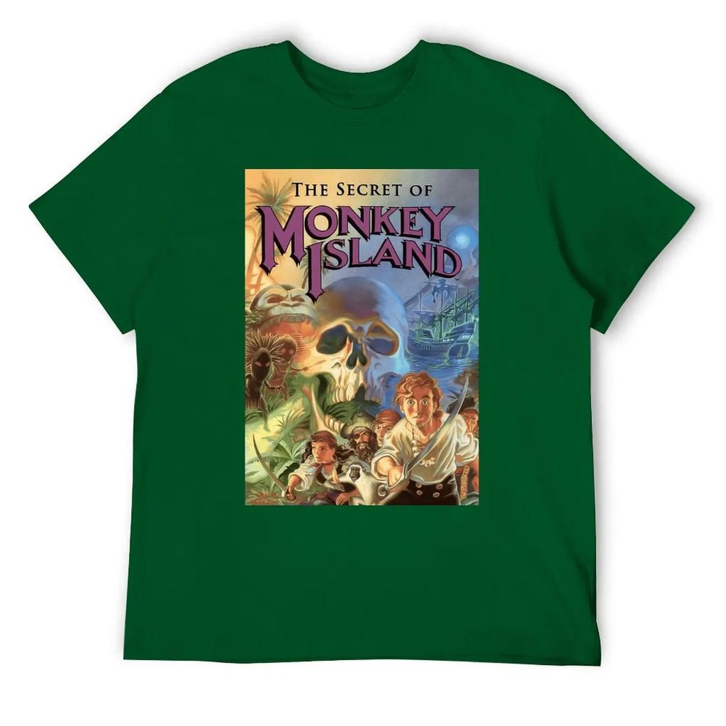 TRIČKO THE SECRET OF MONKEY ISLAND Klasické tričko Okrúhly výstrih Šport Humor Grafika Voľný čas Veľkosť USA