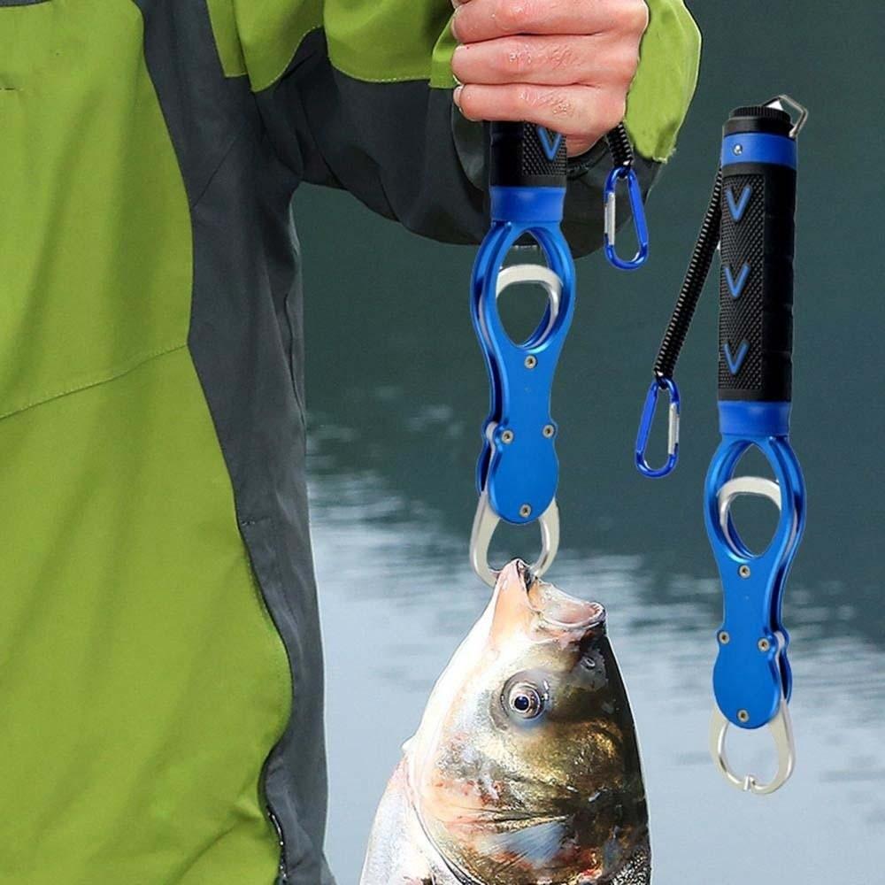Aluminum Zinc Zinc Alloy Fishing Lip Grip Long Handle Fishing Beak Grip Portable Fish Controller Catch Fish
