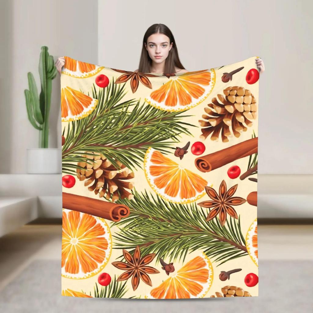 Merry Christmas Blanket  Soft Warm Plush Throw for Home Bed Travel Airplane  Festive Flannel Bedspread Decor