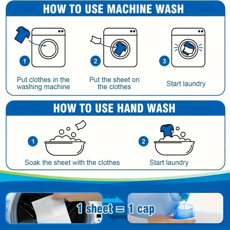 50Pcs Hypoallergenic Liquid-Free Laundry Tablets - Powerful Decontamination and Biodegradable Cleaning Strips Fresh Fragrance