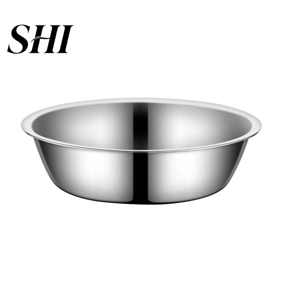 Round Stainless Steel Pet Bowl Open Design Easy to Clean Rust-Resistant High-quality Food Dish Smooth Surface Water S