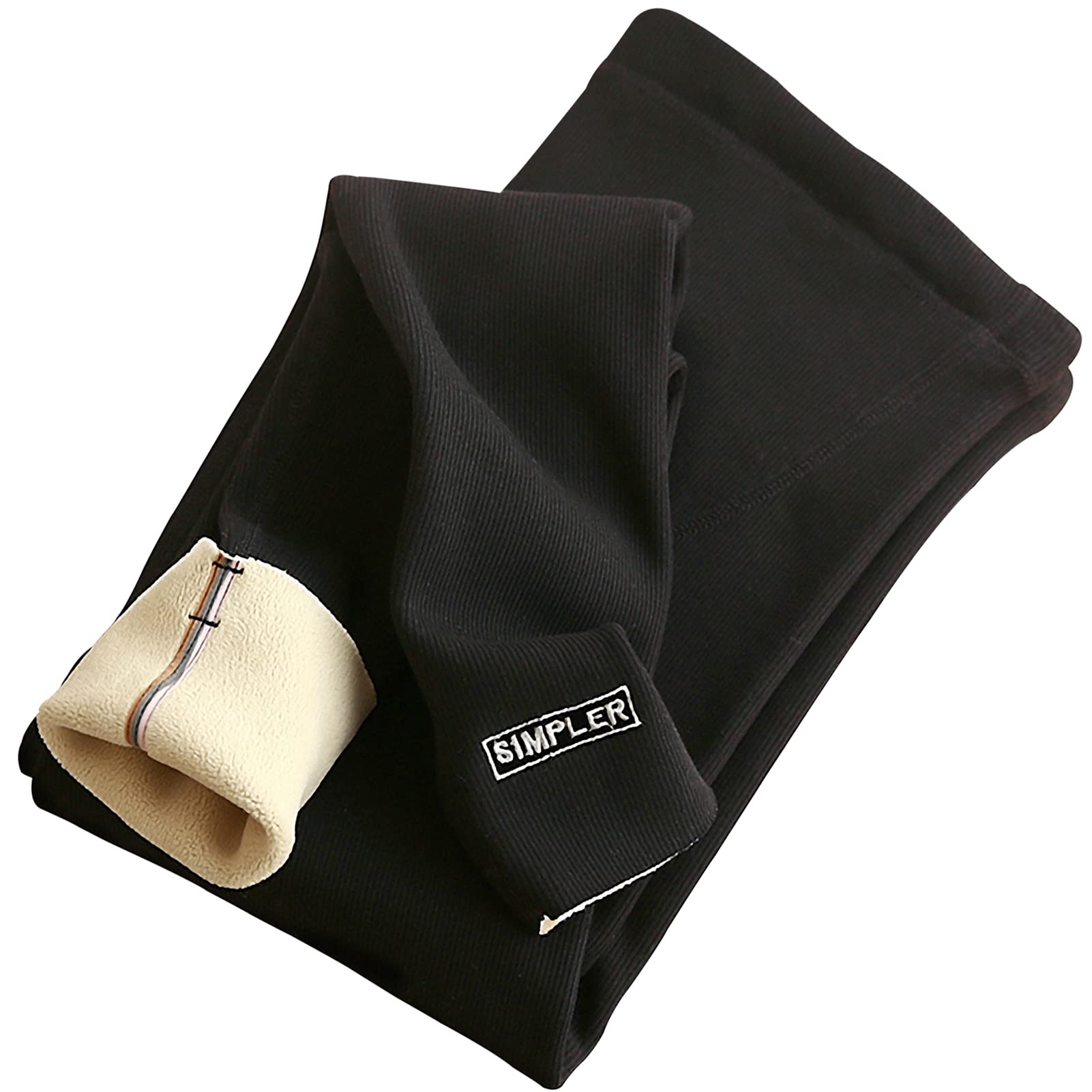 

Joyancejt Maternity Cotton Ribbed Cropped Adjustable and Plus Winter Size Leggings, Fleece-Lined Leggings, Waist, Stretch, Pre- Post-pregnancy, Sizes,