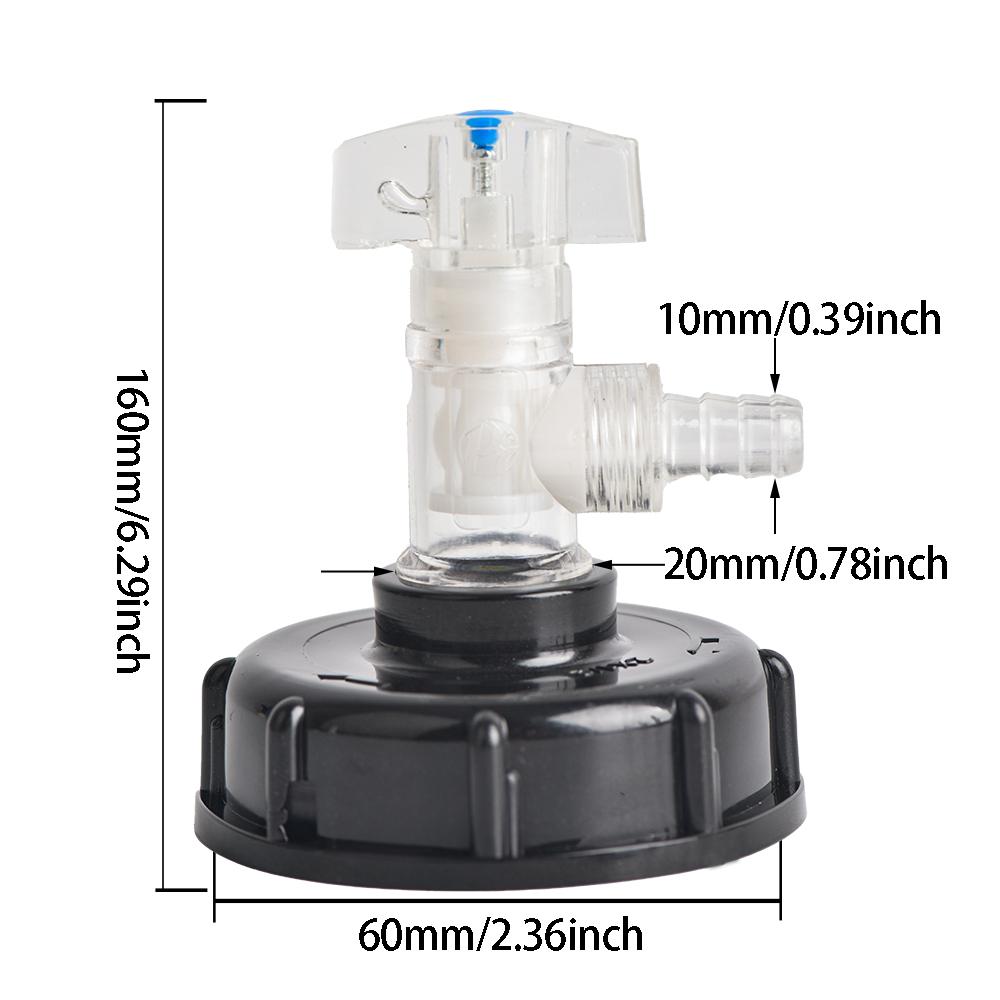 IBC Faucet Adapter S60 Quick Connector Hose Valve Connector For 1000 liter Ton Bucket Faucet Alloy Accessory