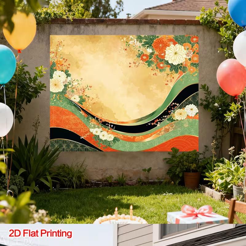 2D Traditional Japanese Kimono Backdrop for Themed Party