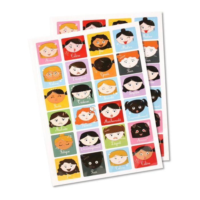 Stickers - CTOP - Emotions Girls - 3 X 3 Cm - 48 Pieces