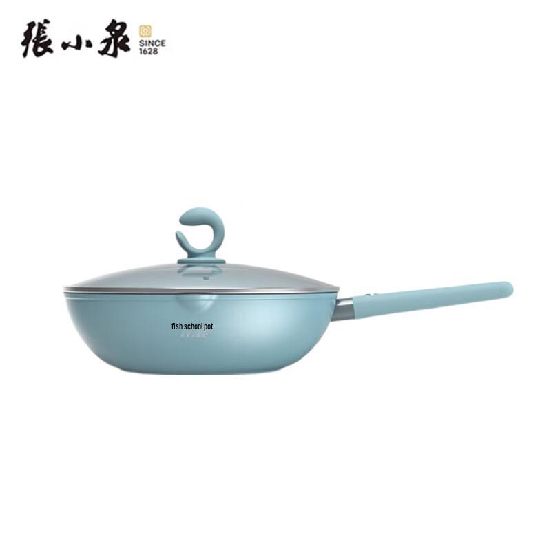 

Zhang Xiaoquan 30cm Fish Pattern Non-stick Stir-fry Wok with Lid