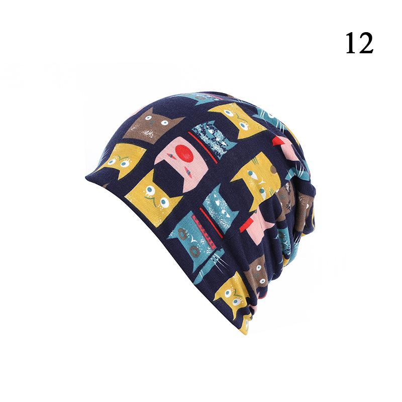 Women Printed Warm Beanie Hats Chemotherapy Cap Summer Thin Cap Turban Tube Bandana Headband Soft Stretch Bonnet Nurse Cap