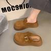 Fashion 2025 NEW Retro Thick Bottom Platform Women's Fashionable Simple and High-quality Casual Shoes Summer Rubber Sole