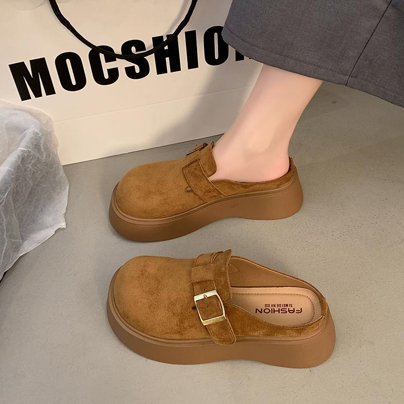 Fashion 2025 NEW Retro Thick Bottom Platform Women's Fashionable Simple and High-quality Casual Shoes Summer Rubber Sole