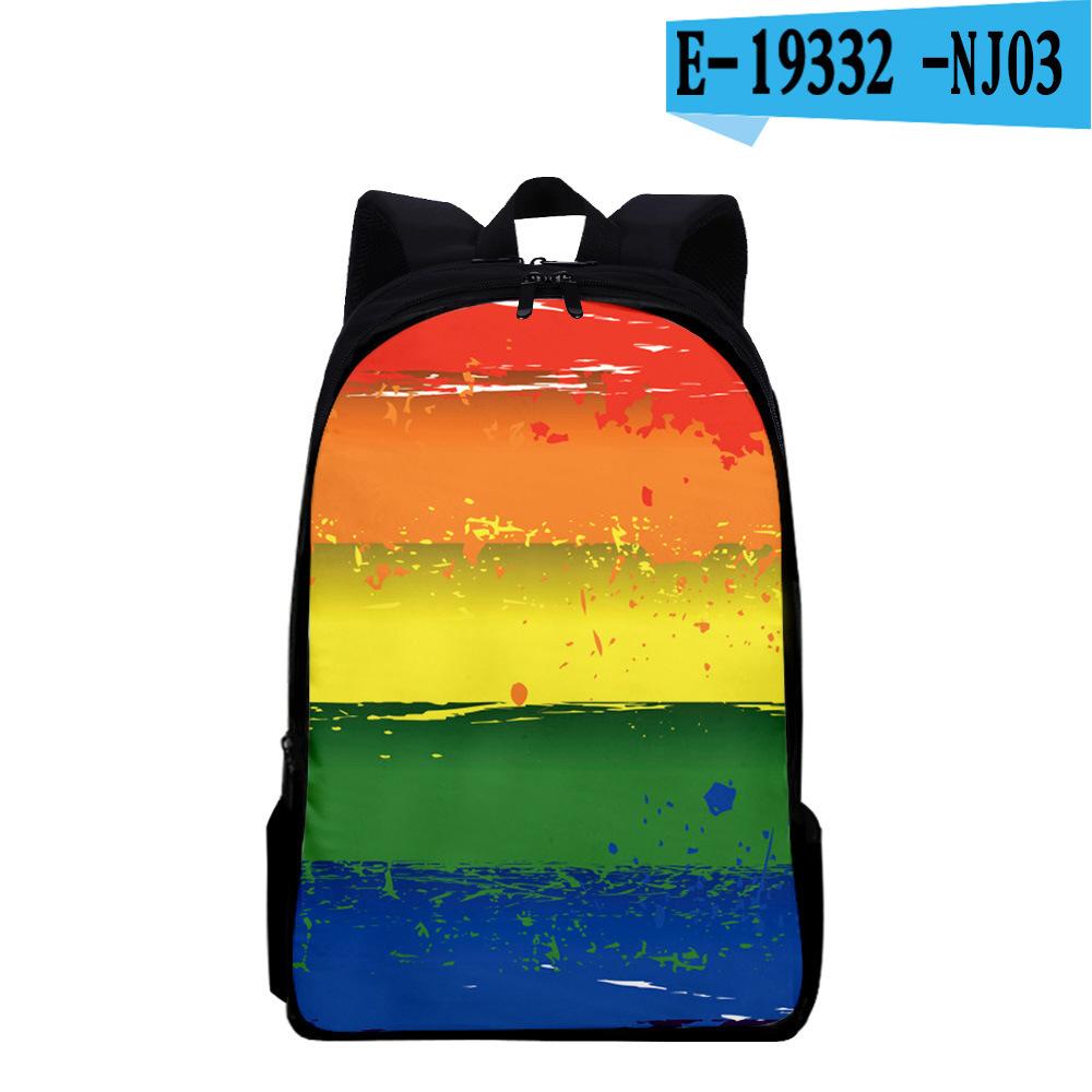 Klassieke Populaire Kleurrijke LGBT Notitieboek Rugzakken leerling Schooltassen 3D Print Oxford Waterdicht Jongens/Meisjes Laptop Rugzakken