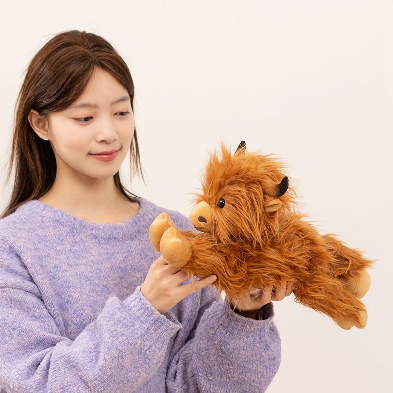 Peluche Vache des Highlands avec Remplissage en Coton PP pour Enfants et Adultes