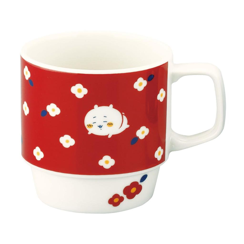 Chiikawa Official Licensed Mug, Wooden Gift Box Included, Large Size 340ml, Approx. 9 x 9cm Diameter, Flower Garden Design, Women's Gift, Birthday Pre