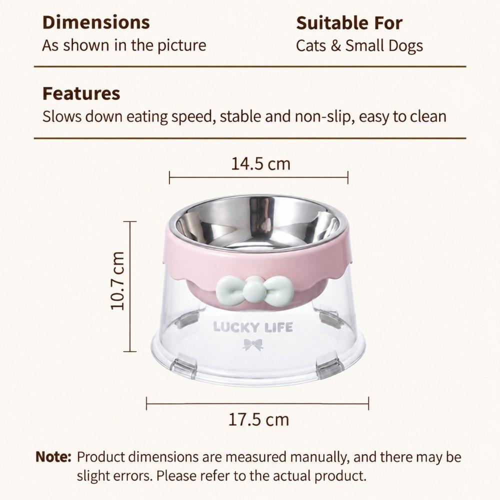 Stainless Steel Pet Slow Feeder Bowl 2 in 1 Dog Bowls Cat Food Bowl for Small Medium Dogs & Cats