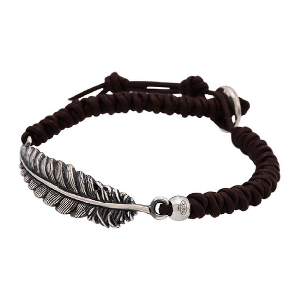 925 Silver Feather Bracelet 16-Male/Female