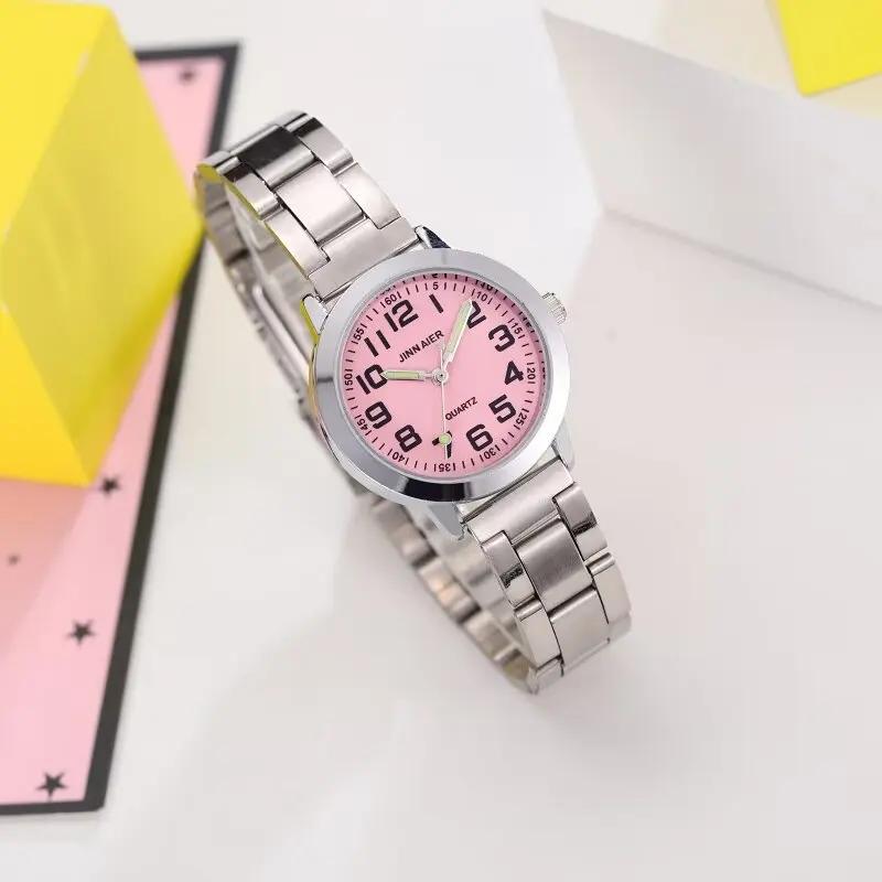 New Children's Boys Girls Watches Stainless Steel Students Quartz Adult Watch Birthday Gift Relojes Montres Kol Kaati