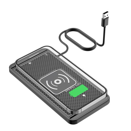 Wireless Car Charger Pad 20W Fast Charging Mat for Phone Non-Slip Cell Phone Charger Waterproof Anti-Slip Silicone Base Home Wireless Charging Pad