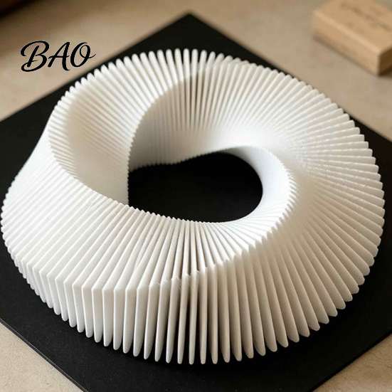 Geometrische Kunstdekoration 3D-gedrucktes Möbiusband-Ornament, Moderne Skulptur mit stabiler Display-Basis für Heim- und Büro-Schreibtischdekoration, Dekorative Tischplattenfigur
