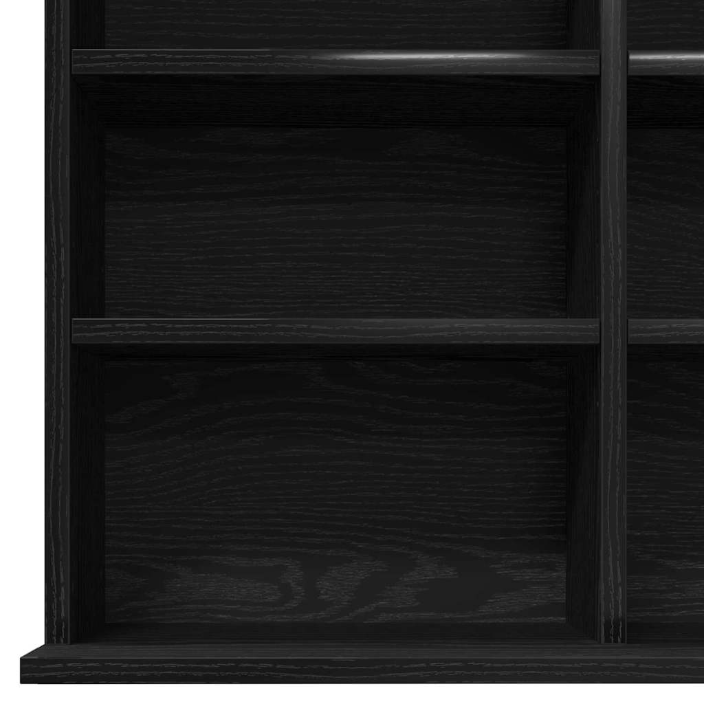 CD Shelf In Black Oak Effect 101 X 23 X 177.5 Cm Engineered Wood