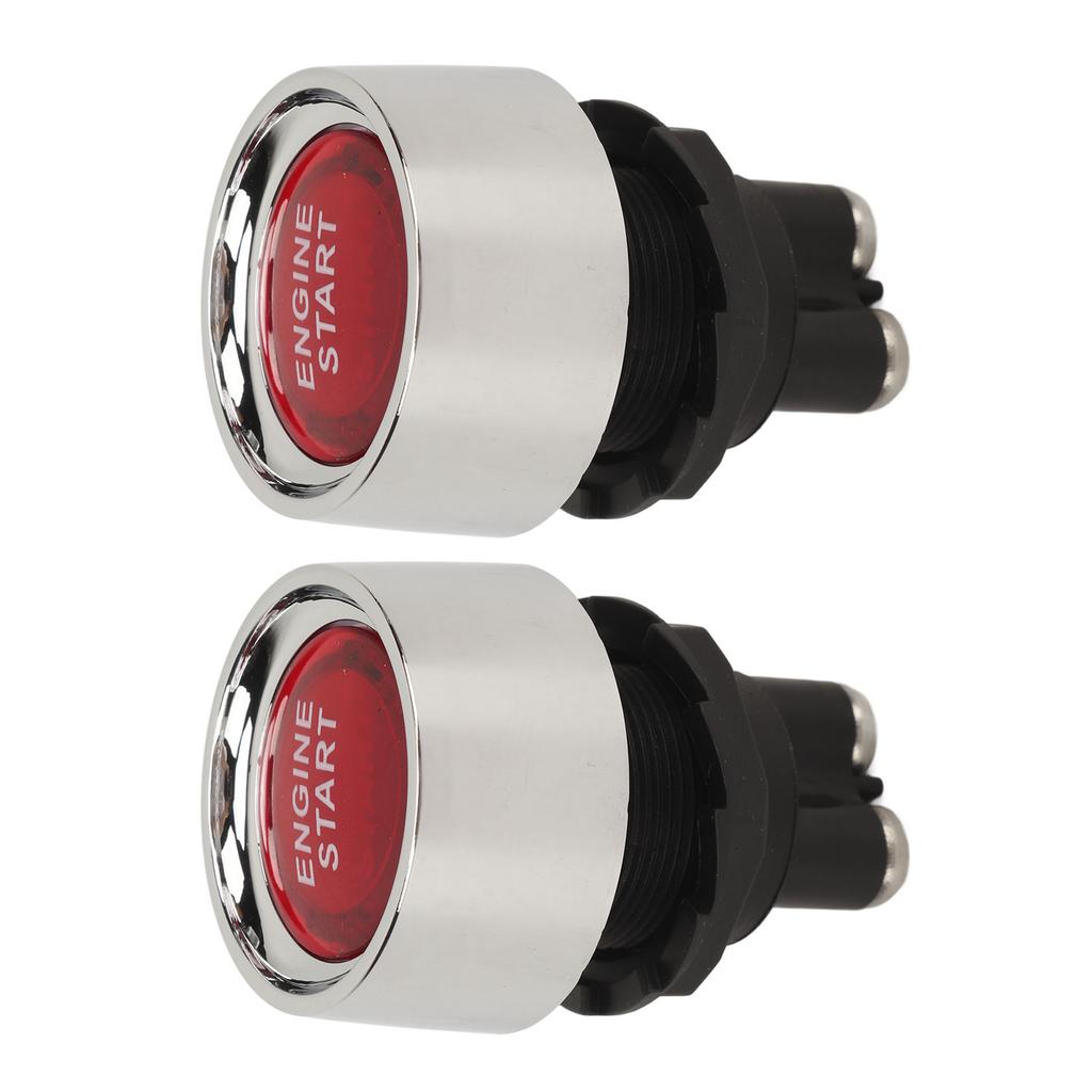 Interruttore di accensione avviamento motore CC 12V 50A Interruttore di avviamento a pulsante per camper yacht barche auto da corsa camion rosso