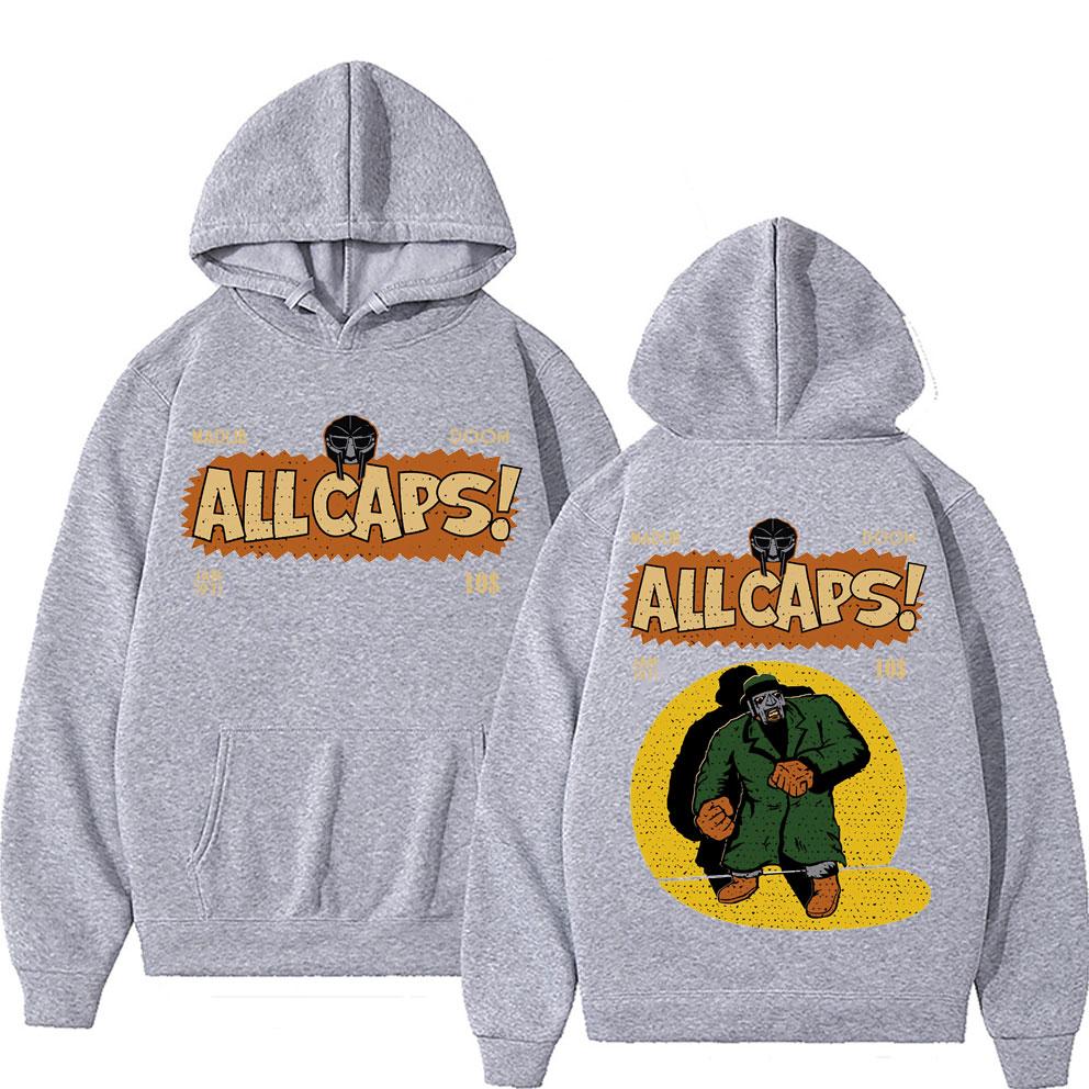 Madlib Doom Moletom com capuz estampa dupla face Cantor Madvillain Mf Doom Moletom com capuz incrível unissex feminino Hip Hop Moletom unissex Streetwear