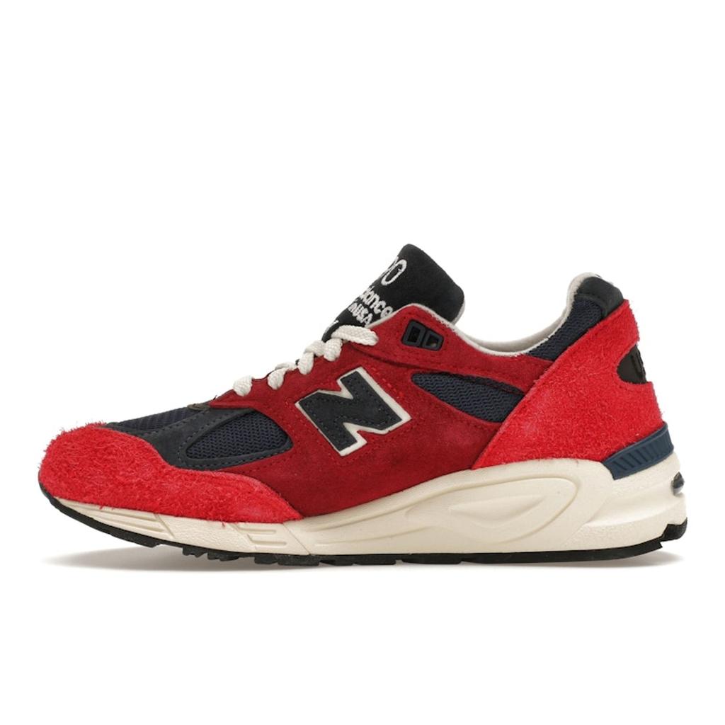 Teddy Santis x New Balance 990v2 Made in USA Chrysanthemum Unisex Sneakers Red Navy M990AD2