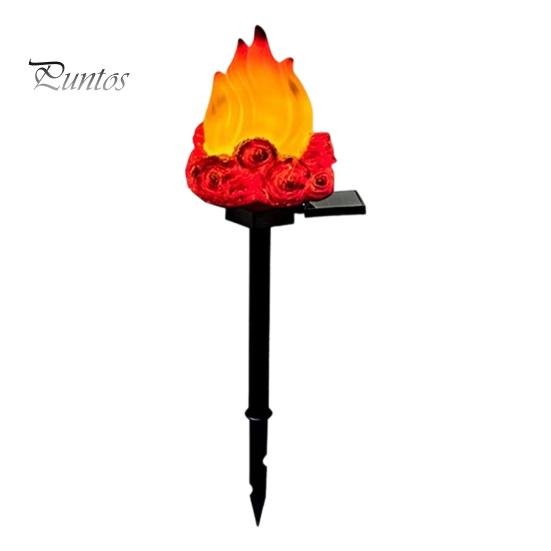 Automatic Dusk to Dawn Lights Solar Flame Garden Light, Waterproof LED Torch Light with Stake, Outdoor Path for Patio Bonfire Walkway Courtyard