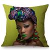 Fashion Magazine Cover Africa Girl Woman Black Beauty Headscarf Decorative Sofa Pillow Case Linen Home Decoration Cushion Cover