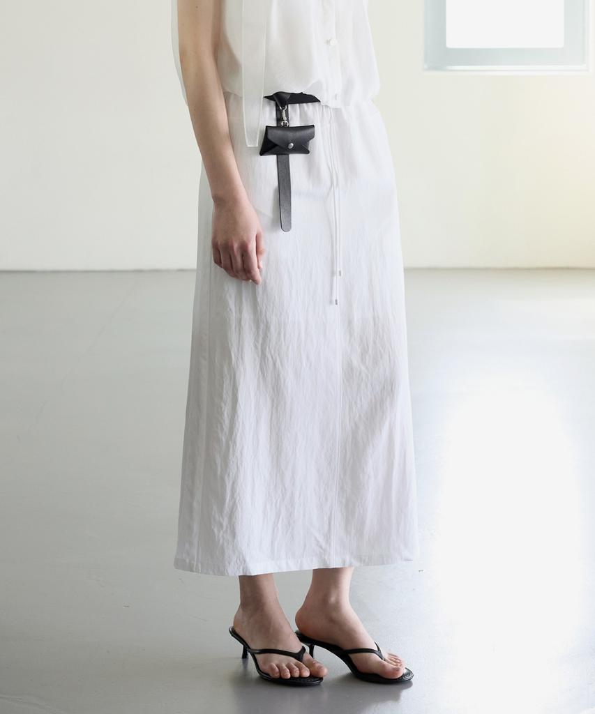 Ollibeudeollibeu Linen-Like H-Line Elastic Skirt Ow6Ms4190