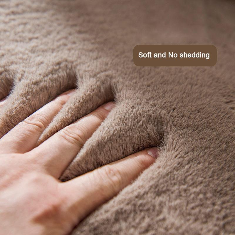 Plüsch Sofabezug Winterwärmer Fell Sofakissen Handtuch Rutschfeste Sofasesselbezüge Für Wohnzimmerdeko Decke Bodenteppich