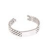 15mm Wide Curved Bar Watch Band Bracelet for Men Stainless Steel Adjustable Titanium Steel Korean Fashion Jewelry
