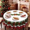 Christmas Table Cloth, Table Decorative Cloth For Round Table, Snowflake Pattern Christmas Eve Table Cloth