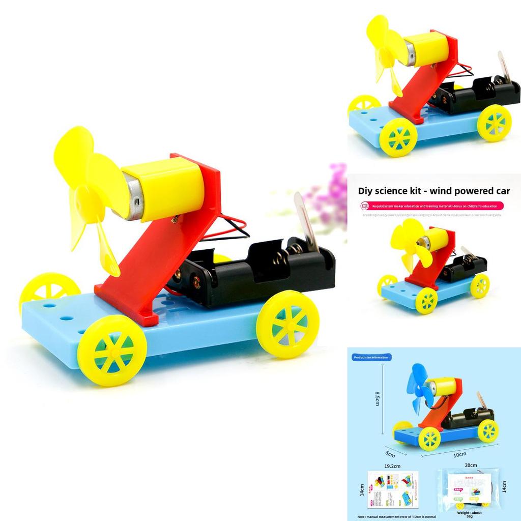 Self Made Wind Powered Car Model Assembly Material Set Children Educational Toysfor Educational Play