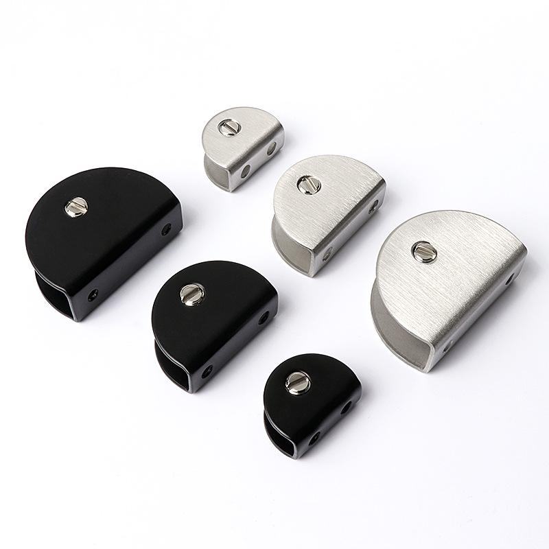 Stainless Steel Semicircular Square Glass Clamp Shelf Bracket