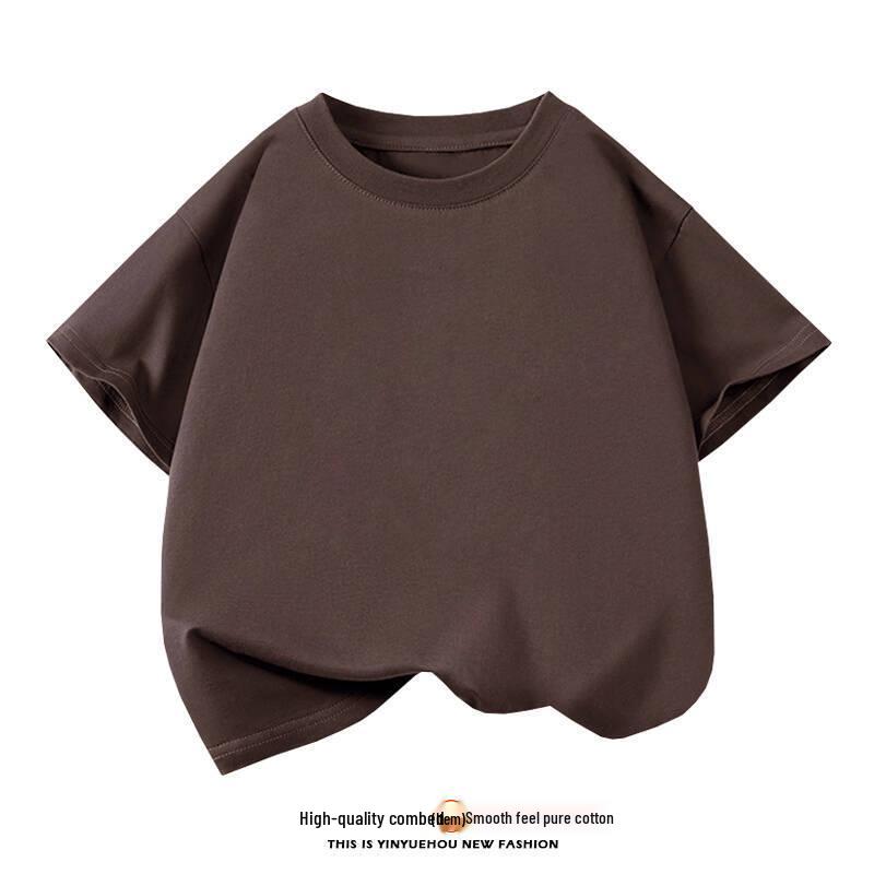 Kinder Baumwoll-T-Shirt mit lockerem Schnitt und kurzen Ärmeln, Sommer 2026, Rundhals, Sportbekleidung für Schüler